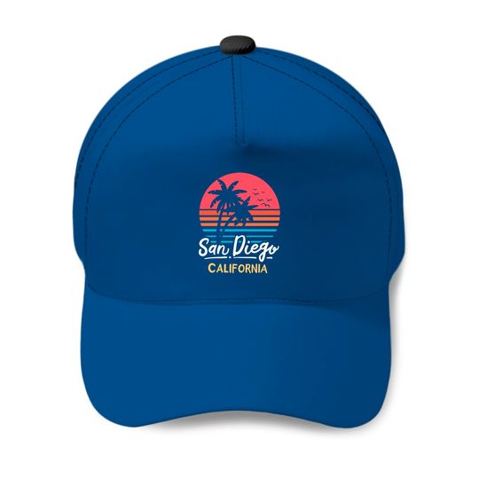 Discover San Diego California CA Vintage Baseball Caps