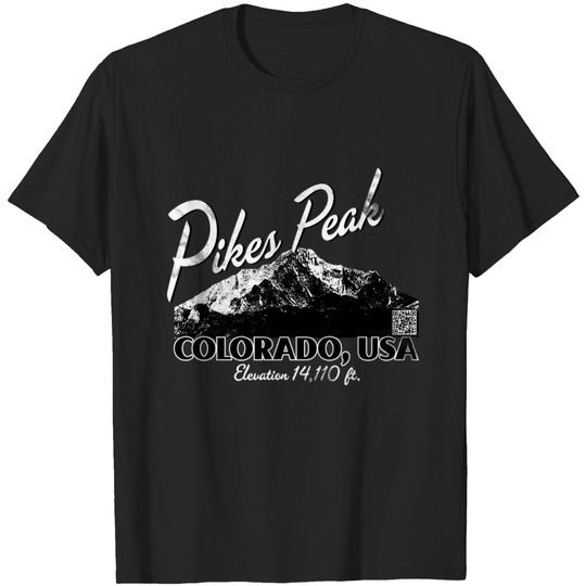 Discover Distressed Pikes Peak Colorado Design Te T-shirt