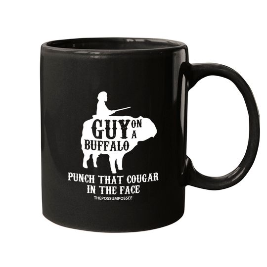 Discover Guy On A Buffalo Hoodie ~ Possum Possee Funny Grap Mugs
