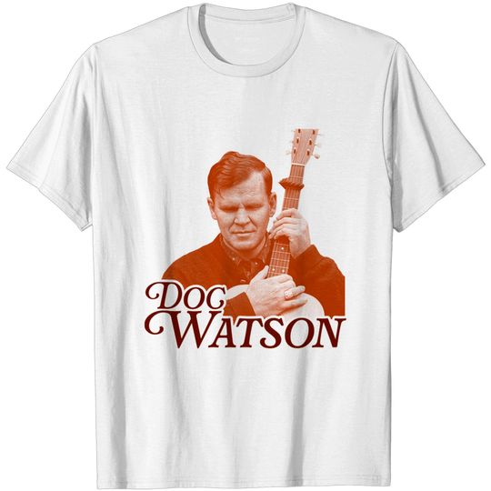 Discover Doc Watson Sepia Folk Rock Artist - Doc Watson - T-Shirt