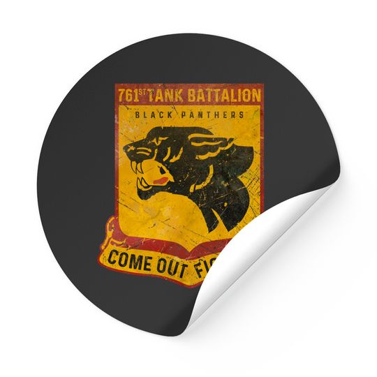 Discover 761st Tank Battalion - Black Panthers V03 - Tank Battalion - Stickers