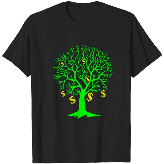 Discover round tree with dollar signs T-shirt