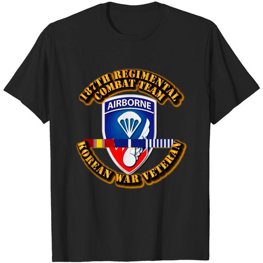 Discover 187th Regimental Combat Team - Korea w SVC Ribbons - Arct - T-Shirt