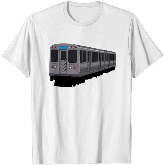 Discover Blue Line Chicago L Train T-shirt