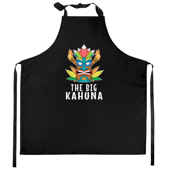 Discover Awesome The Big Kahuna Tiki Gift Print Hawaiian Kitchen Aprons