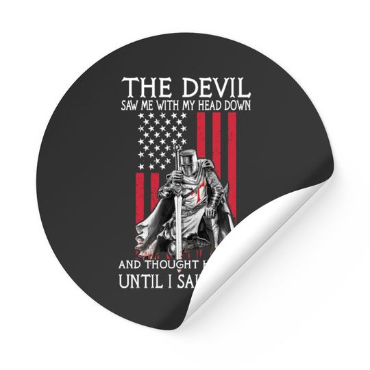 Discover The Crusader The Devil Saw Me Knight Templar Stickers