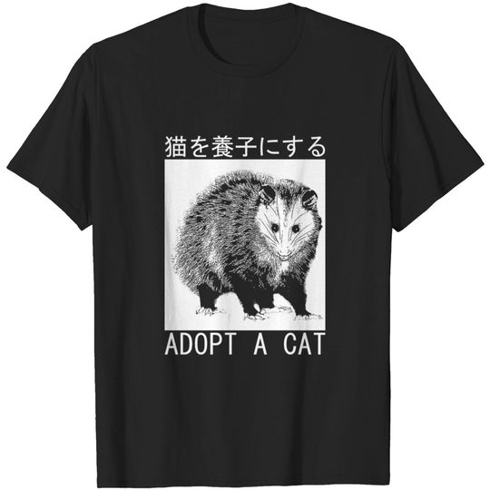 Discover Adopt a Cat Possum Japanese - Opossum - T-Shirt