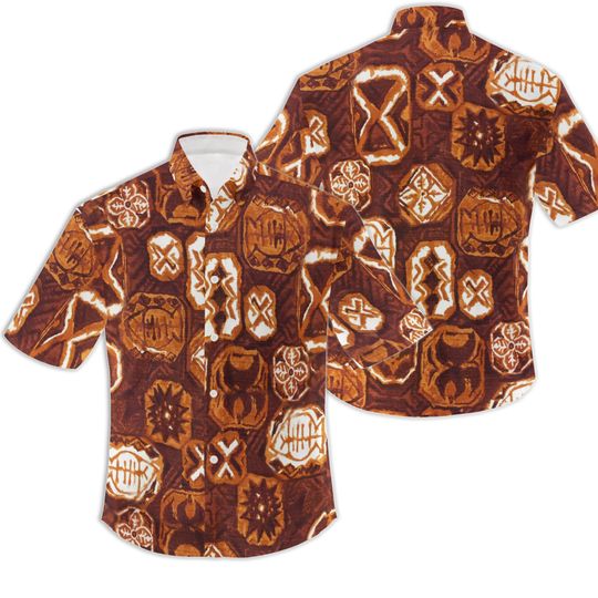 Discover Penney Vintage 70s Bark Cloth Hawaiian Shirt