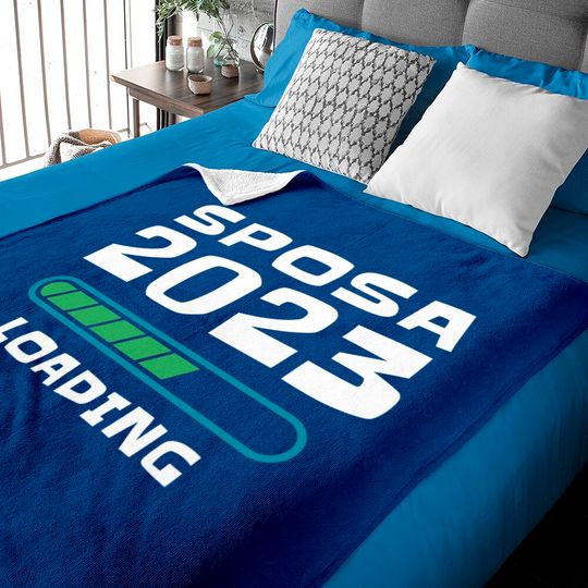 Discover Wedding T -shirt 2023 Loading Baby Blankets Funny Woman Bachelorette Woman