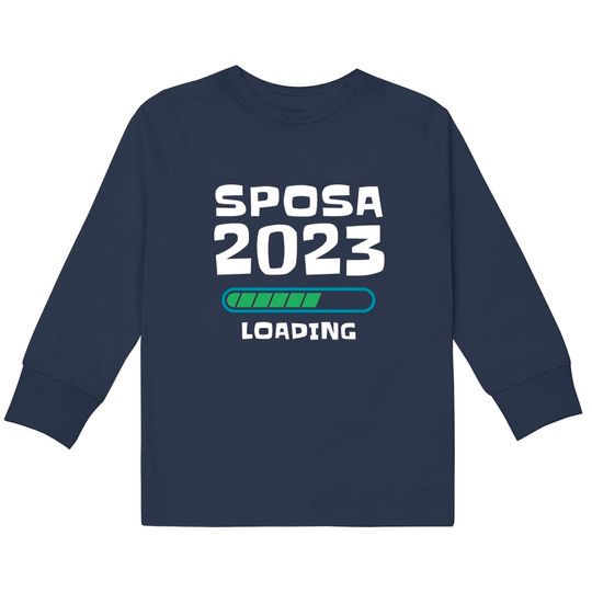 Discover Maglietta Sposa 2023 Loading Kids Long Sleeve T-Shirts Regalo Divertente Donna Addio Al Nubilato