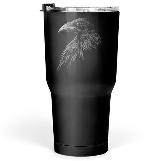 Discover Mystical black raven illustration crow artwork Tumblers 30 oz
