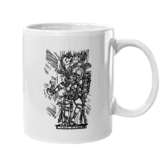 Discover Mayan woodcut Mugs