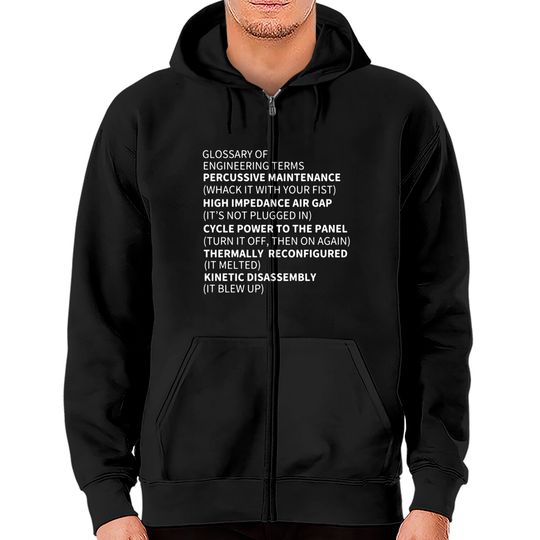 Discover Glossary of Engineering Terms Long Sleeve Zip Hoodies