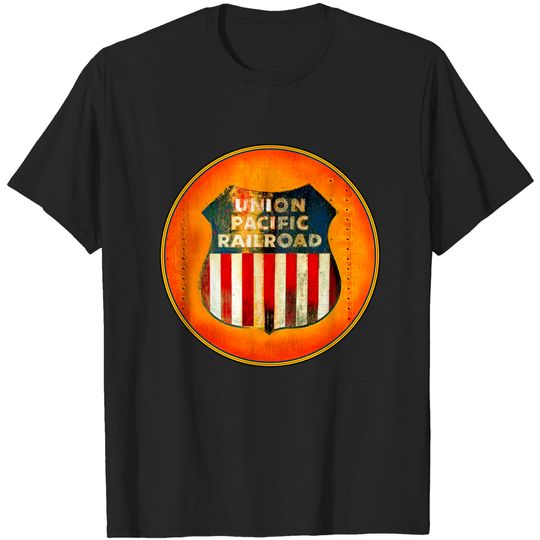 Discover Union Pacific Railroad - Badge - Railroad - T-Shirt