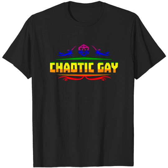 Discover Chaotic Gay Funny Dungeons And Dragons DND Lover - Dungeons And Dragons - T-Shirt