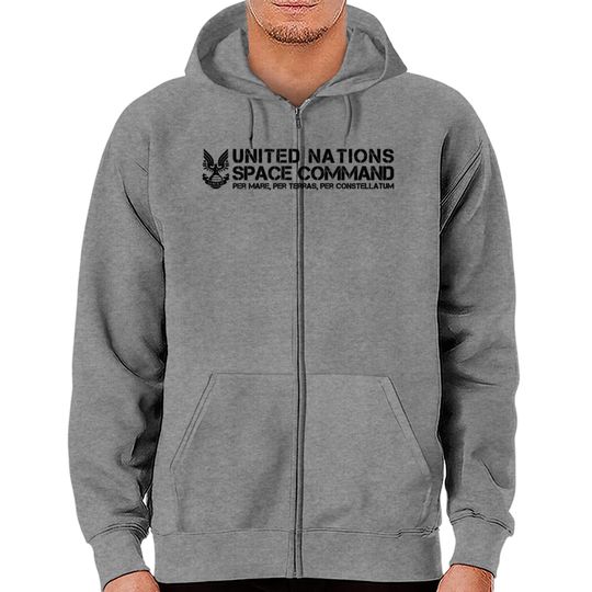 Discover UNSC - By Sea, By Land, By the Stars Zip Hoodies