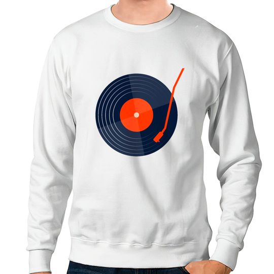 Discover Vinyl Old School Turntable Turn Tables LPs Disc Sweatshirts