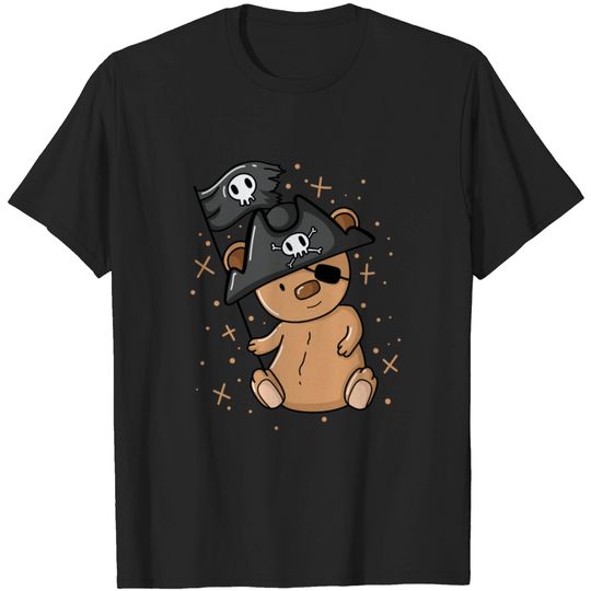 Discover Pirate Teddy Bear with Pirate Hat Eye patch T-shirt