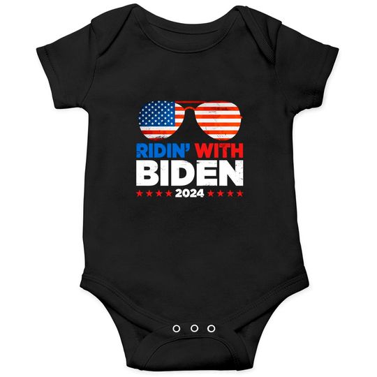 Discover Ridin' With Biden Joe Biden 2024 Election For Pres Onesies
