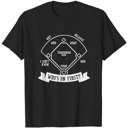Discover Who'S On First Sports Font Dark T-shirt