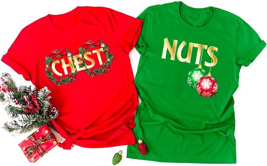 Discover Chest Nuts Couple Christmas T Shirt