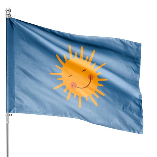 Discover Inspirational Happy Sunshine House Flags