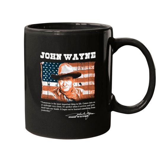 Discover John Wayne - Awesome John Wayne american flag te Mugs