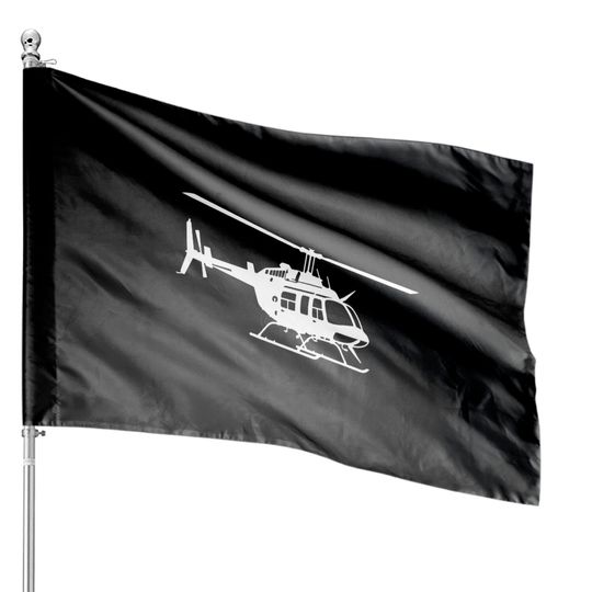 Discover Bell 206 Jetranger Helicopter House Flag House Flags
