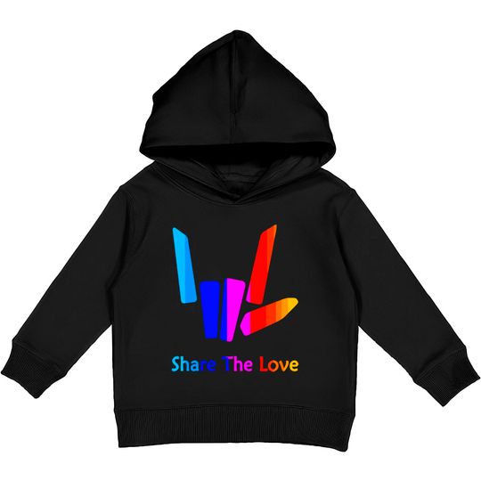 Discover Share The Love Merch For Kids And Youth Back Side Kids Pullover Hoodies