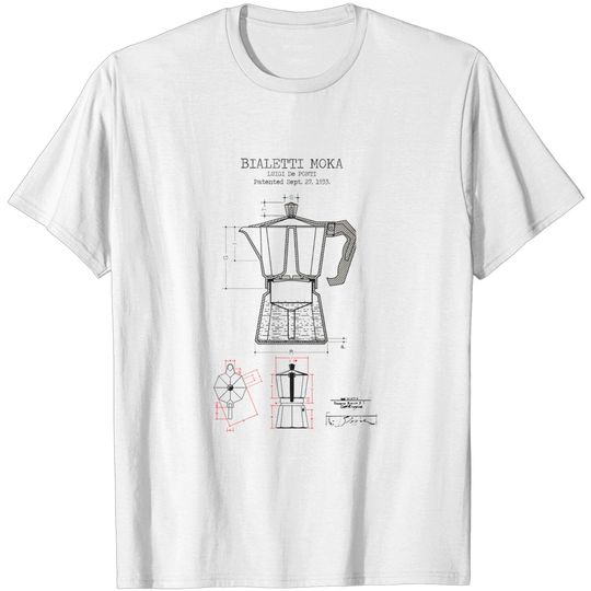 Discover Moka pot patent - Bialetti Moka - T-Shirt