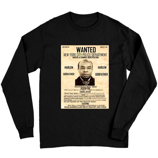 Discover BUMPY JOHNSON (WANTED POSTER) Long Sleeves