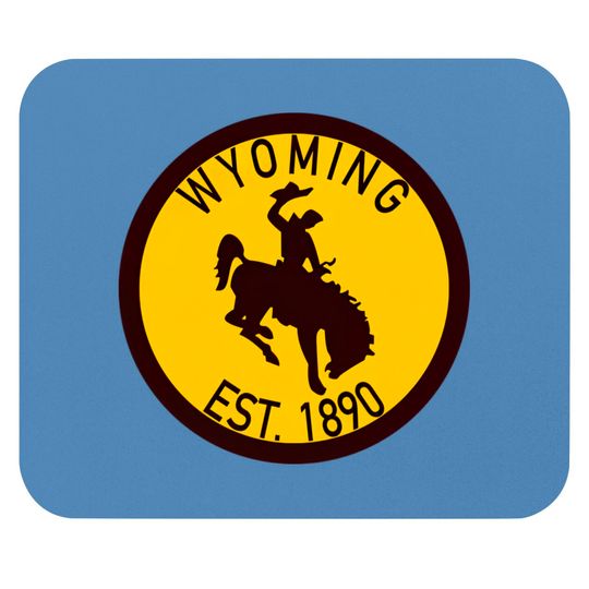 Discover Wyoming Established 1890 - Wyoming Cowboys - Mouse Pads