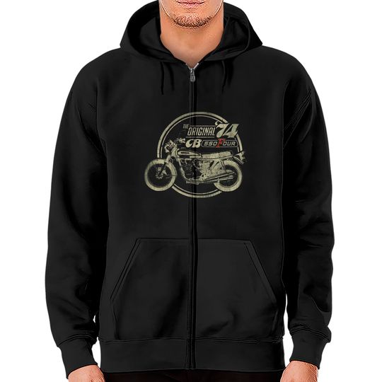 Discover The Original CB550 Four - Motorcycle Racing - Zip Hoodies