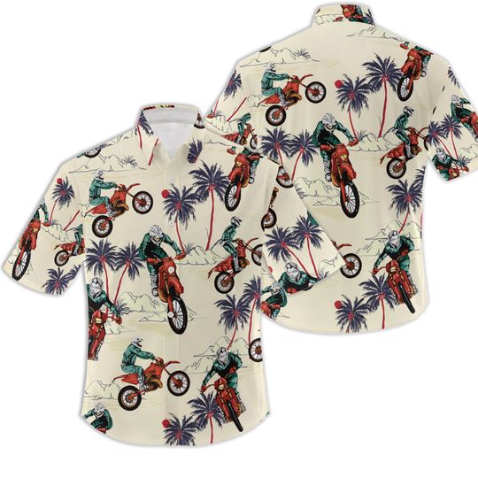 Discover Motocross Hawaiian Shirt, Motorcycle Beach Shirt