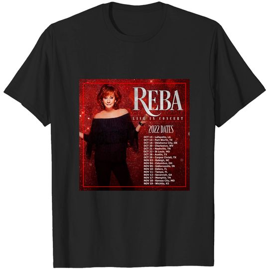 Discover Reba Tour 2022 - 2023 Locations and Dates T-Shirt
