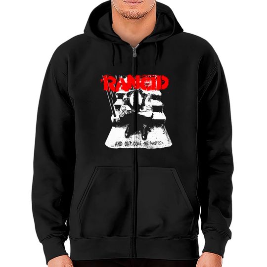 Discover Rancid And Out Come The Wolves Official Merchandis Zip Hoodies