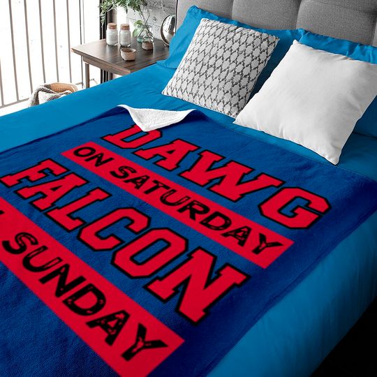 Discover Dawg On Saturday Falcon On Sunday Atlanta Athens F Baby Blankets