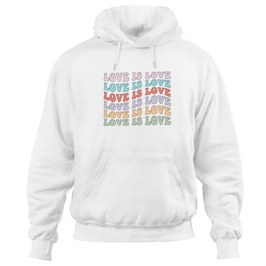 Discover Love is Love Hoodies, LGBT Pride Hoodies, Vintage Rainbow Hoodies