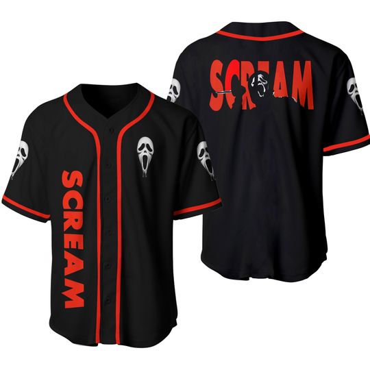 Discover Horror Scream Baseball Jersey,Horror Scream  Baseball Jersey