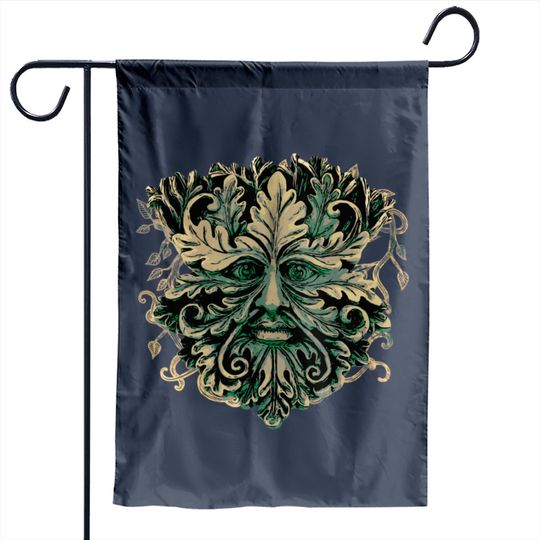 Discover The Green Man Garden Flags
