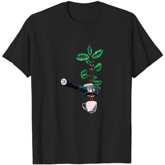 Discover Coffee Plant Tshirt Espresso Barista T-shirt