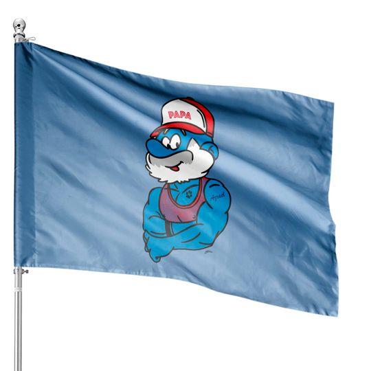 Discover Papa - Smurf - House Flags