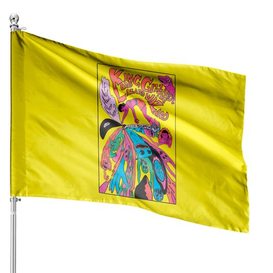 Discover King Gizzard and the Lizard wizard vintage House Flags