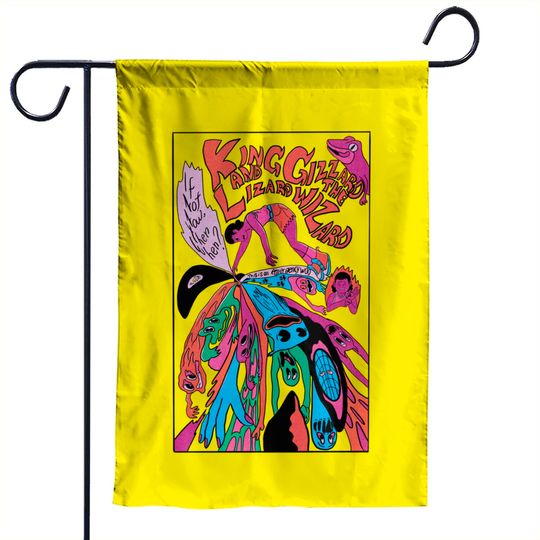 Discover King Gizzard and the Lizard wizard vintage Garden Flags