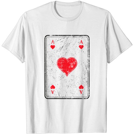 Discover Card ace of hearts in grunge used look T-shirt