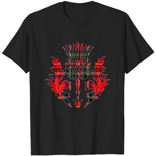 Discover Scottish Tartan Thistle Emblem - Scottish - T-Shirt