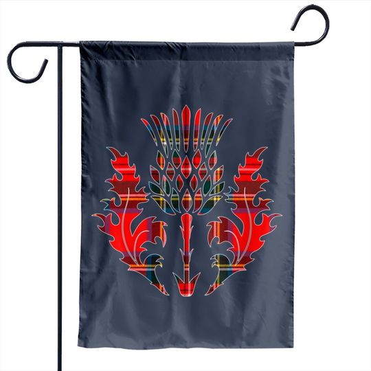 Discover Scottish Tartan Thistle Emblem - Scottish - Garden Flags
