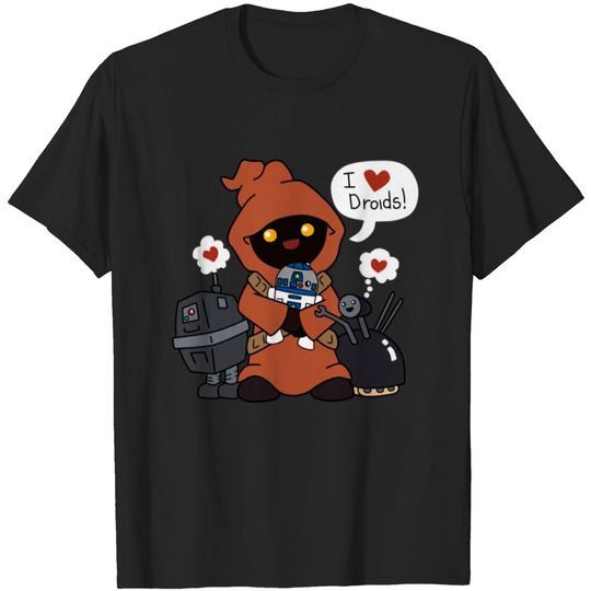 Discover Jawas Love Droids T-shirt