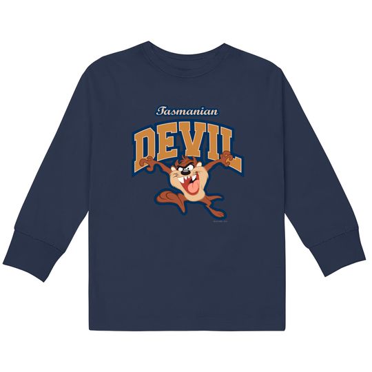 Discover TAZ™ Tasmanian Devil Patch Kids Long Sleeve T-Shirts