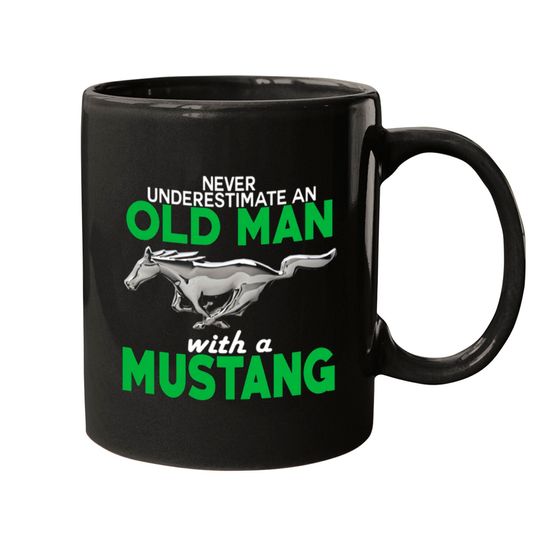 Discover OLD MAN WITH A MUSTANG Mug Mugs
